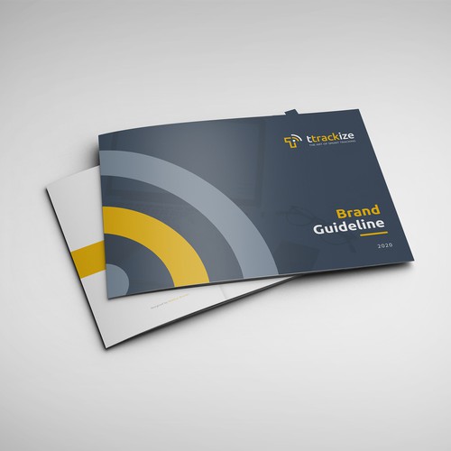 Style guide design with the title 'Brand Guide for Tech Brand'