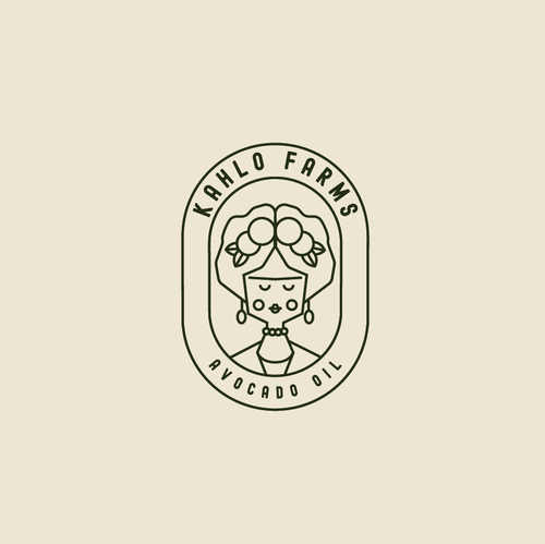 Vintage design logo with the title 'kahlo farms'