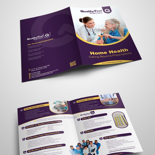 Care design with the title 'Home Health Brochure'