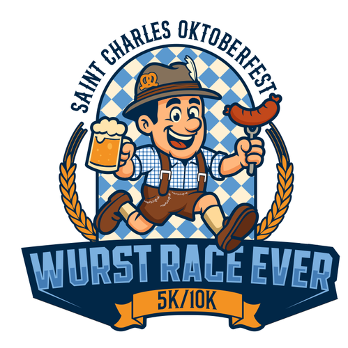 Running logo with the title 'fun running logo design'