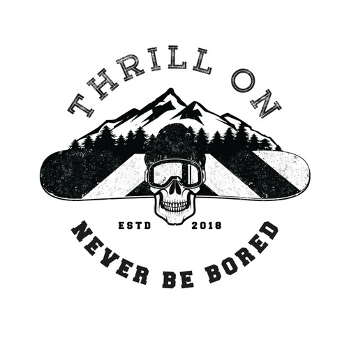 Snowboard t-shirt with the title 'T-Shirt Design'