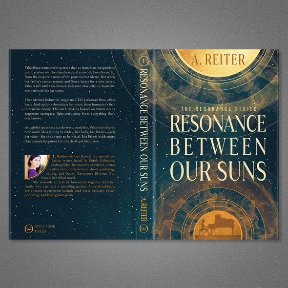 Digital art book cover with the title 'Book Cover Illustration and Design'