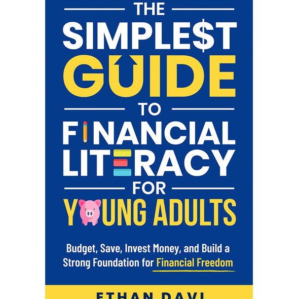 Financial book cover with the title 'The simplest guide financial literacy'