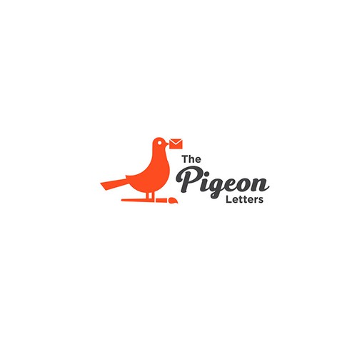 Pigeon logo with the title 'Bold Logo Design for The Pigeon Letter'