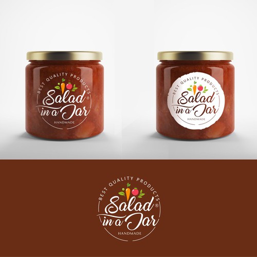 Salad design with the title 'Salad in a jar logo '