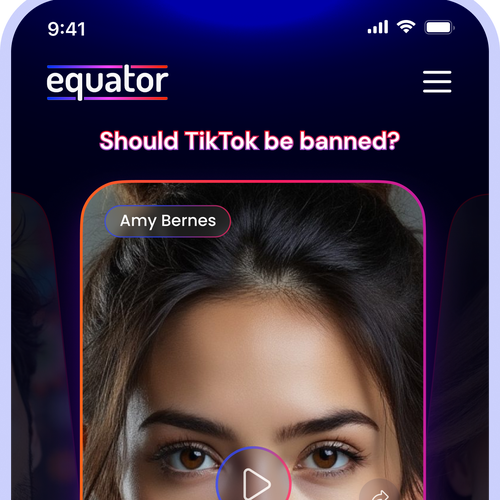 New design with the title 'Online discussion platform - Mobile App'
