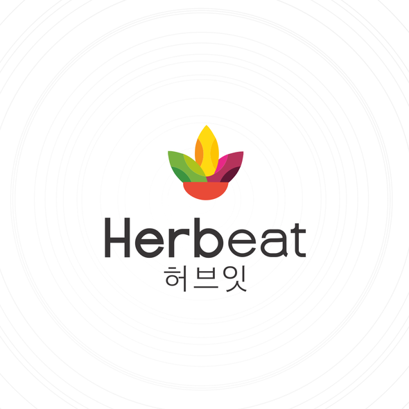 Herbal logo with the title 'Herbeat'