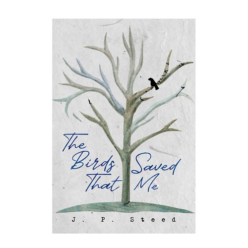 Bird book cover with the title 'book about discovering birds & surviving hard things'