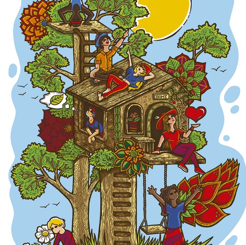 Friendship design with the title 'Friends'