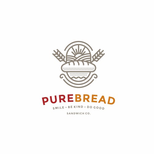 Grain logo with the title 'Purebread logo'