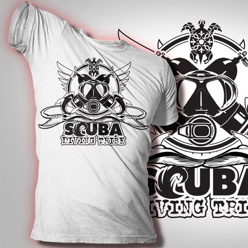 Modern t-shirt with the title 'Scuba Diving'
