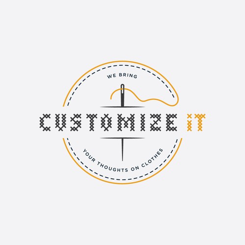 Embroidery design with the title 'Customize It'