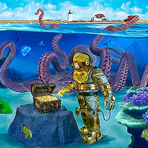 Painted packaging with the title 'Sparkling Water Can Design'