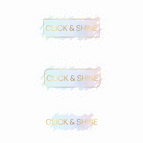 Golden design with the title 'Logo for Click and Shine'