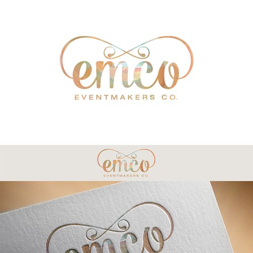 Event planning logo with the title 'EMCO Logo Design'