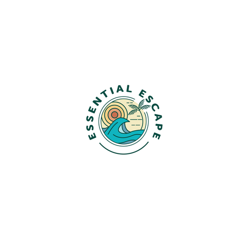 Beach logo with the title 'Essential Escape'