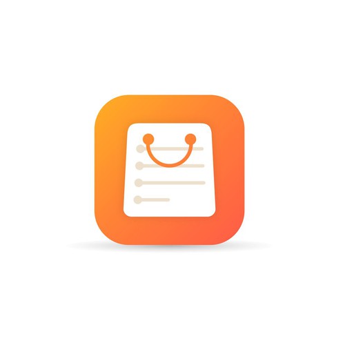 List design with the title 'Shop-list app icon concept'