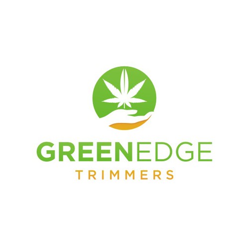 Service logo with the title 'Logo Revamp for GREEN EDGE TRIMMERS, a Cannabis Trimming Company '