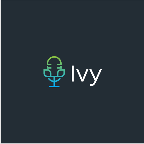 Microphone logo with the title 'Microphone + Leaf '