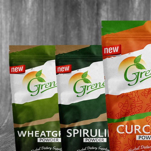 Superfood packaging with the title 'Grenera'