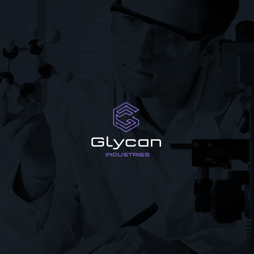 Web design brand with the title 'Glycan Logo (proposal)'
