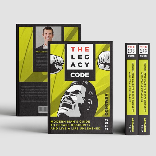 Comic book cover with the title 'Book cover design for Armando Cruz's book "The Legacy Code"'
