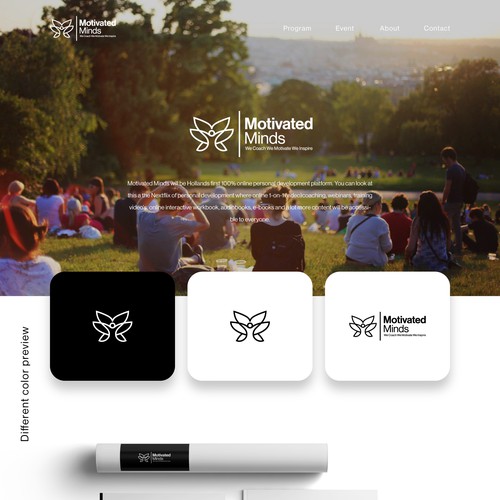 Mind brand with the title 'Unique and meaningful logo for personal develoment Motivated Minds'