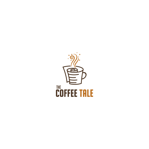 Word design with the title 'coffee tale'