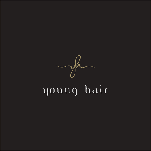 Typeface design with the title 'Outstanding logo for a new hair product range for women '
