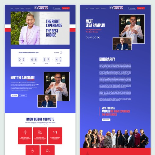 Development website with the title 'Website Designed For Lesa Pamplin'