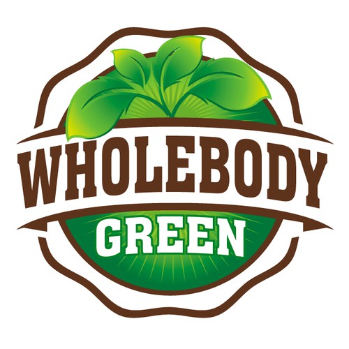 Organic food logo with the title 'WholeBody Green Logo'