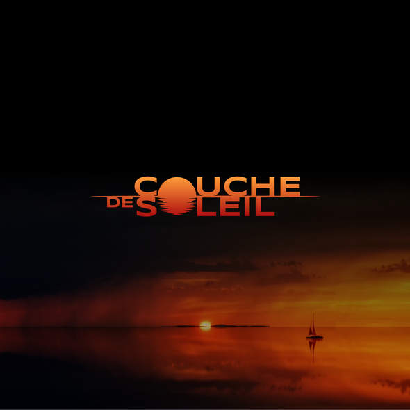 Water logo with the title 'Couche du Soleil'