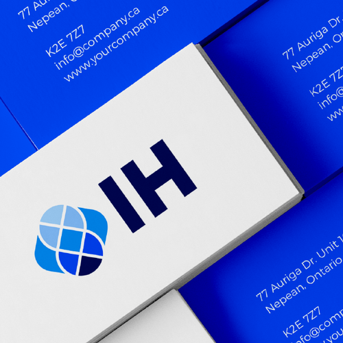 Abstract design with the title 'IH'