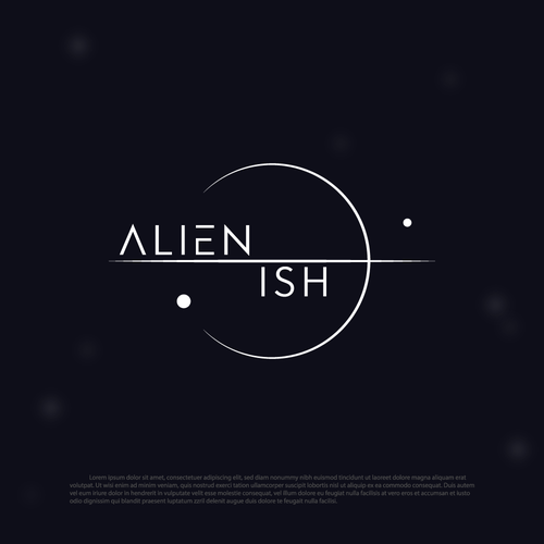 Crescent design with the title 'Logo concept for Alienish'