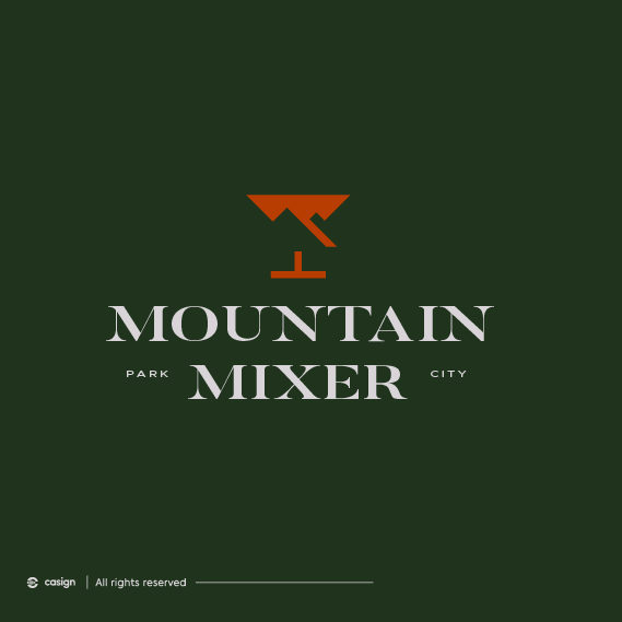 Alcohol design with the title 'MOUNTAIN MIXER'