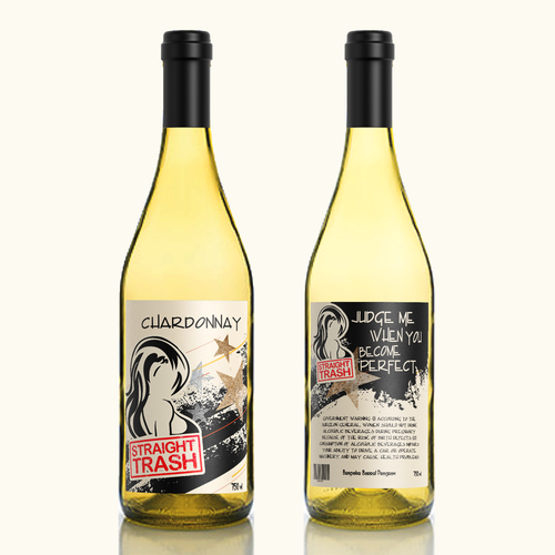 Chardonnay label with the title 'wine label'