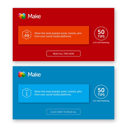 Tips design with the title 'Banner template for Make AS'