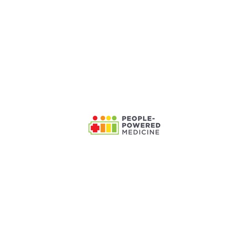 Research design with the title 'Logo Design for People-Powered Medicine'