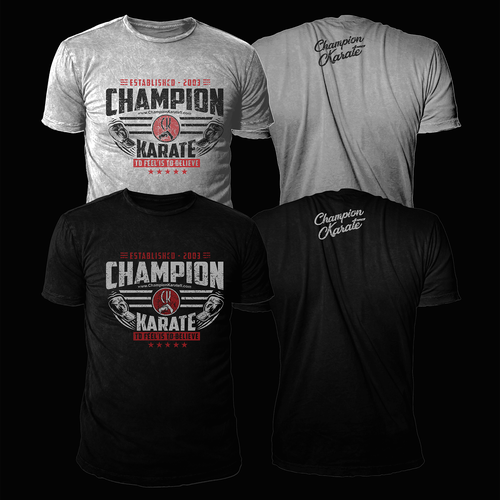 Karate design with the title 'Champion Karate'