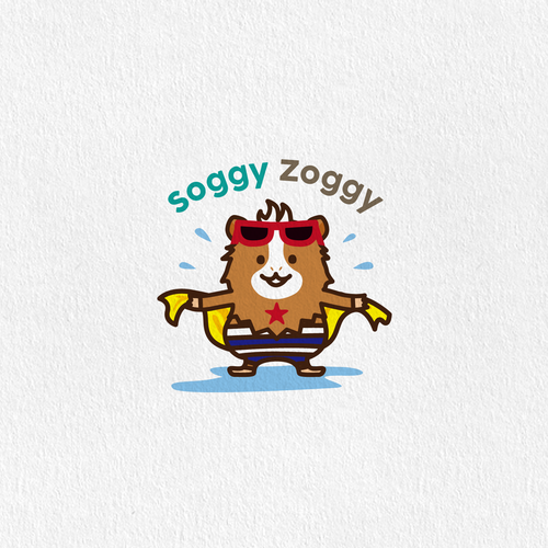 Swimming logo with the title 'swimming hamster'