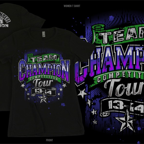 Champion design with the title 'Your help is required for a new t-shirt design'