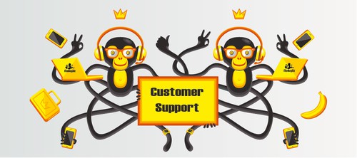 Character artwork with the title 'Create the next illustration or graphics for Monkeybiz'