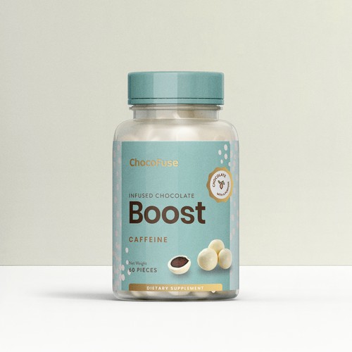 Boost design with the title 'Cocofuse bottle design'