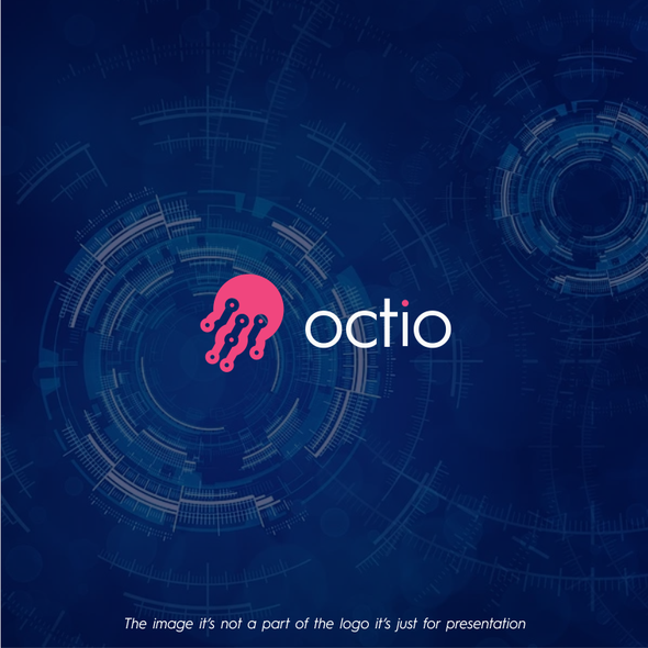 Blue and pink logo with the title 'OCTIO'