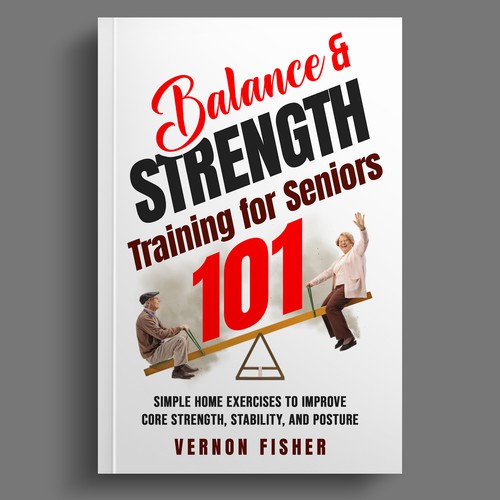 Senior design with the title 'We need a unique and captivating cover for our new fitness book!'