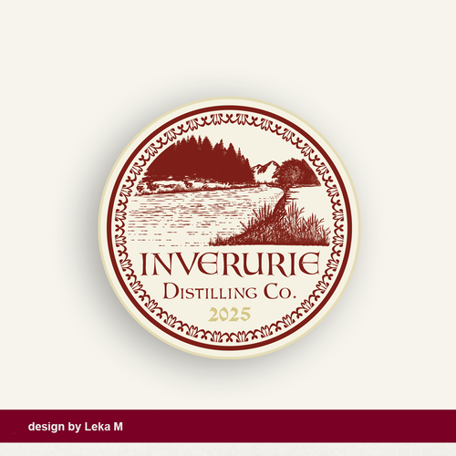 Snake logo with the title 'Inverurie Distilling co.'