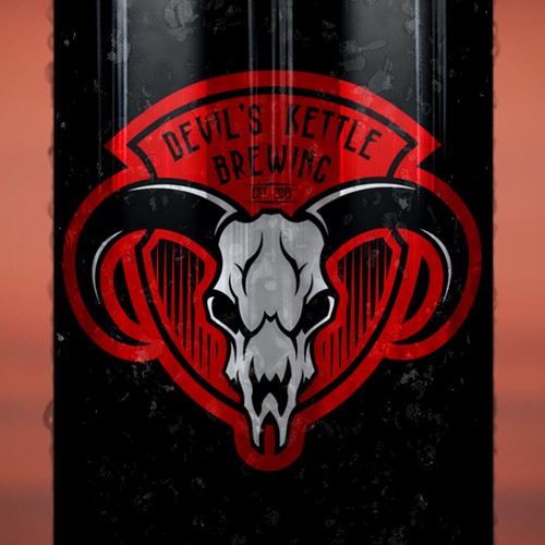 Devil logo with the title 'Logo for Devil's Kettle Brewing'