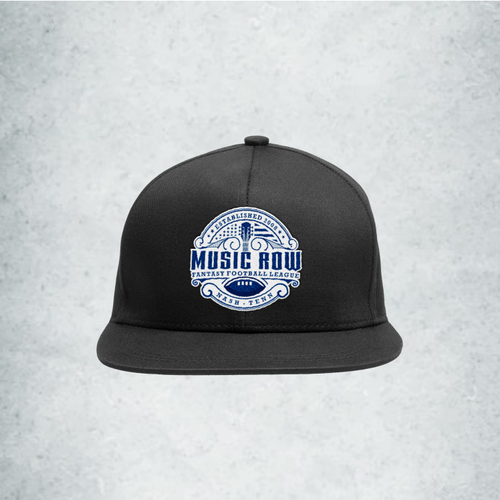 League logo with the title 'STRONG ABSTRACT FASHIONABLE logo design for MUSIC-FOOTBALL LEAGUE'