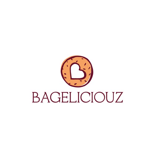 Snack logo with the title 'Love Bagel'