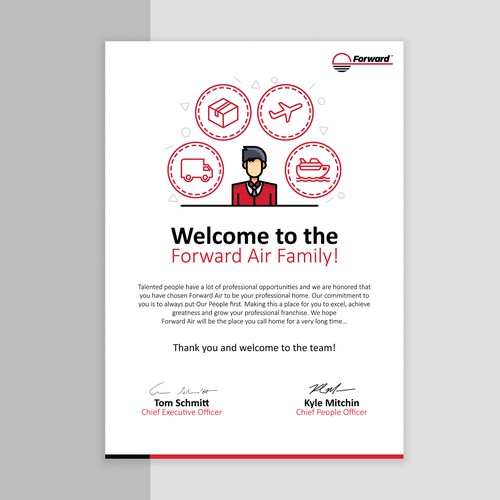 Welcome design with the title 'Welcome Letter'